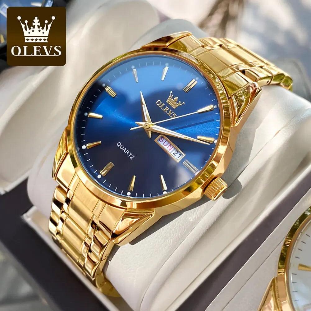 OLEVS Quarz Luxusuhr Gold - EraEssentials