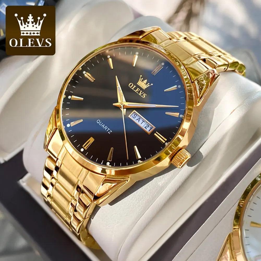 OLEVS Quarz Luxusuhr Gold - EraEssentials