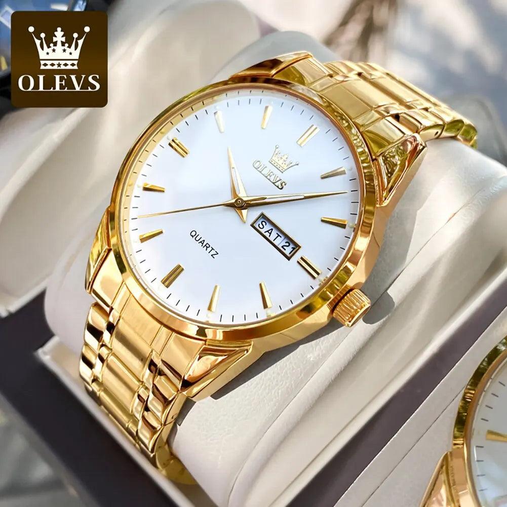 OLEVS Quarz Luxusuhr Gold - EraEssentials