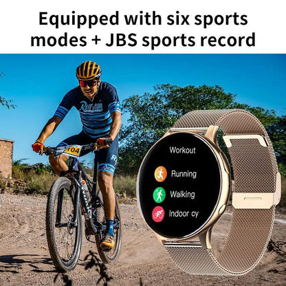 Smartwatch Rund mit Touchscreen für Sport, Fitness, Bluetooth - EraEssentials