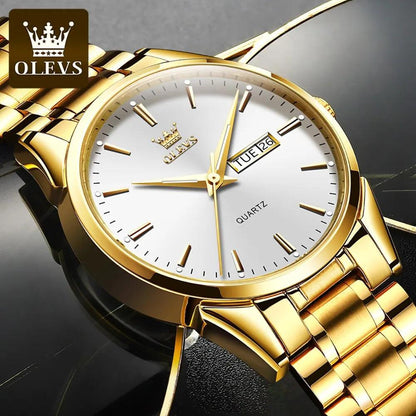 OLEVS Quarz Luxusuhr Gold - EraEssentials