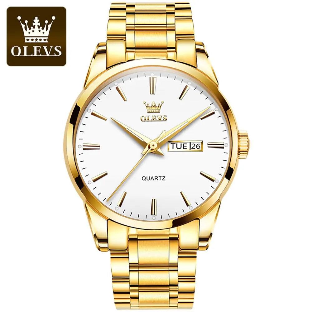 OLEVS Quarz Luxusuhr Gold - EraEssentials